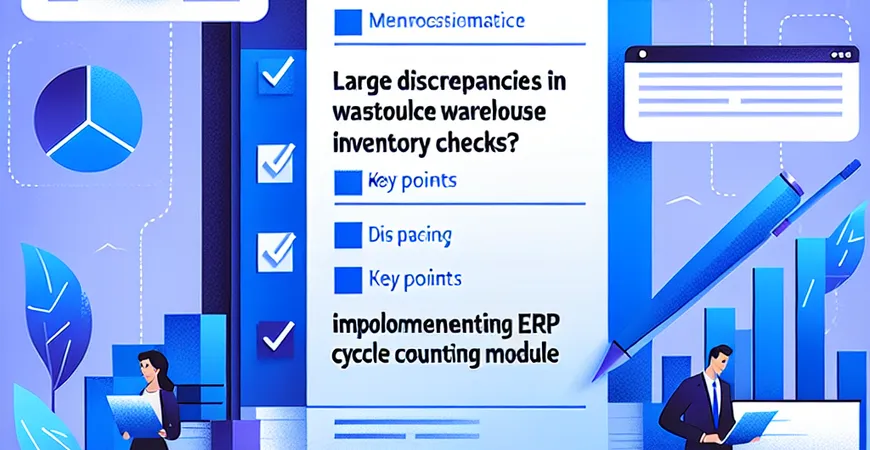  仓库盘点差异大？ERP循环盘点模块的实施要点  